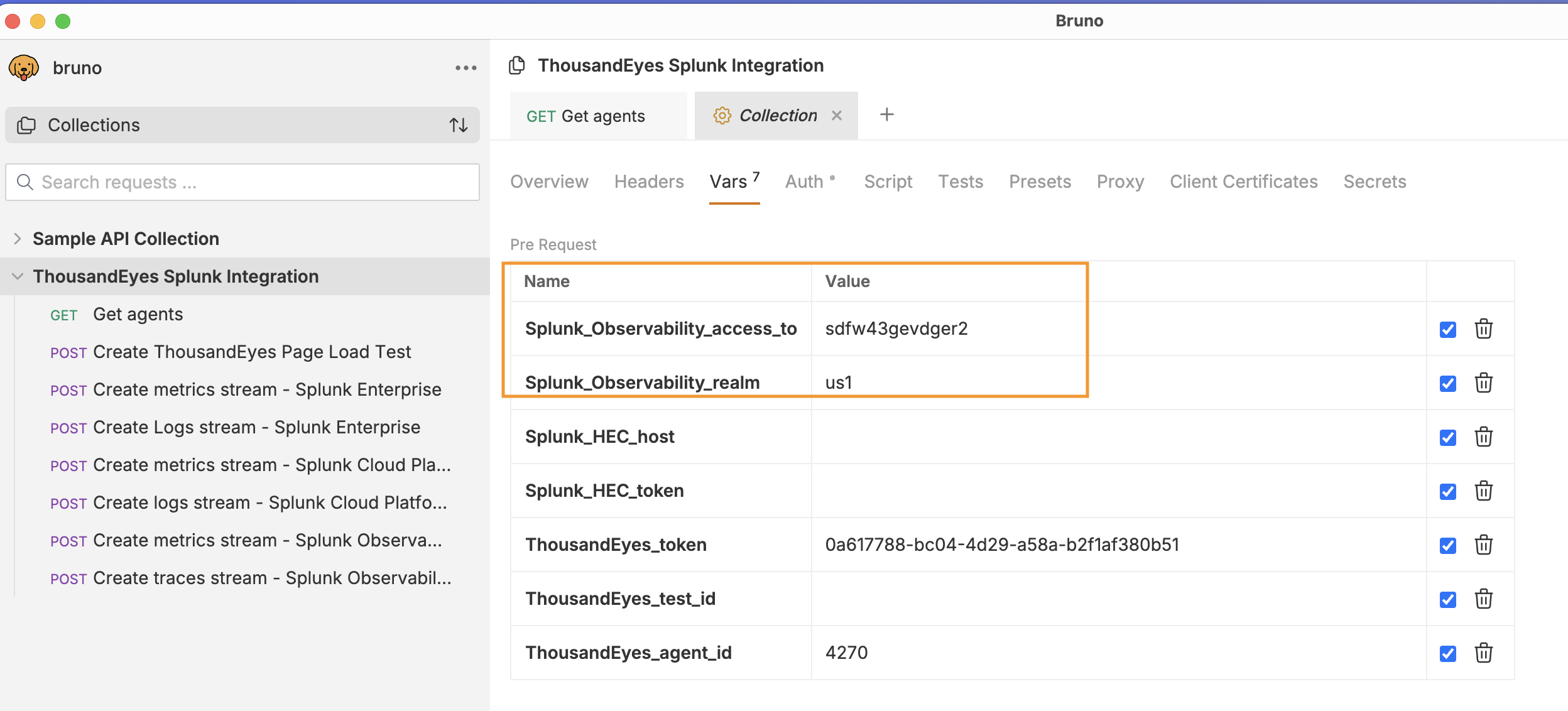 splunk observability variables