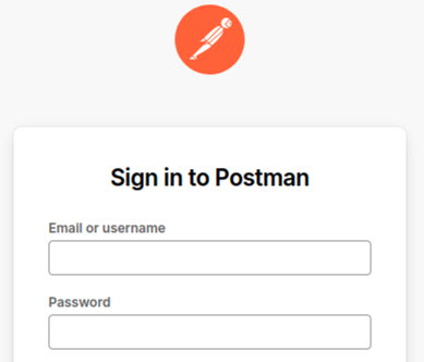 Postman Sign in