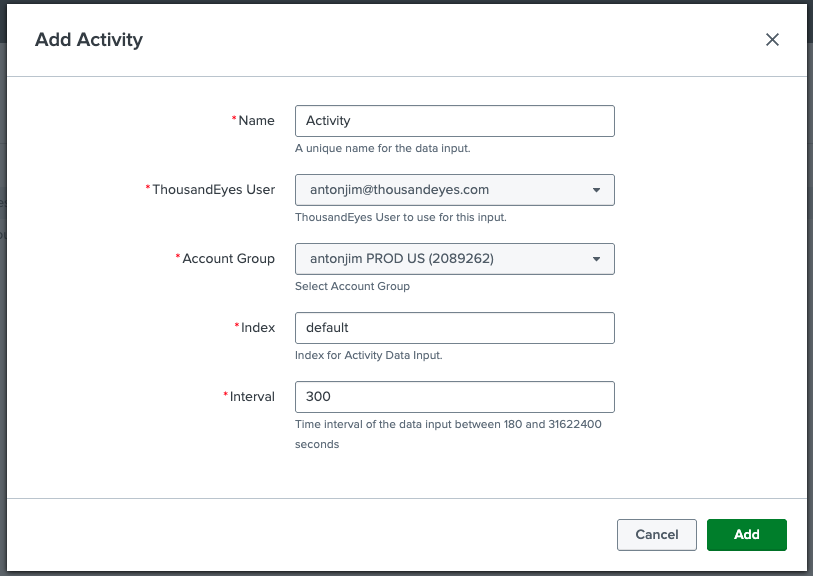Activity Input